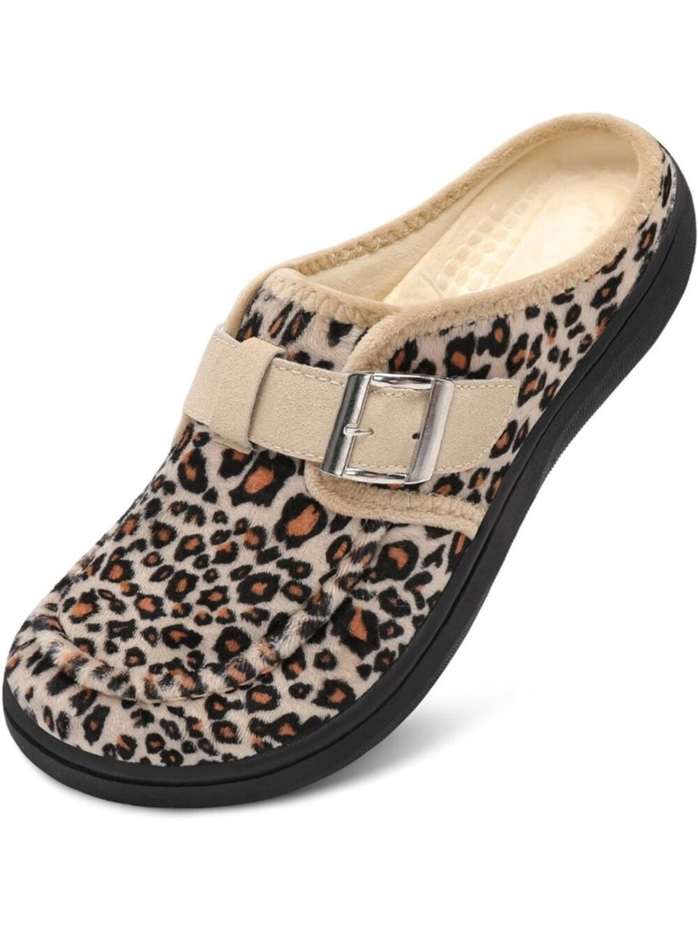 Cozy Wide Slip-On Mules for Women | Diabetic-Friendly Warm House Slippers